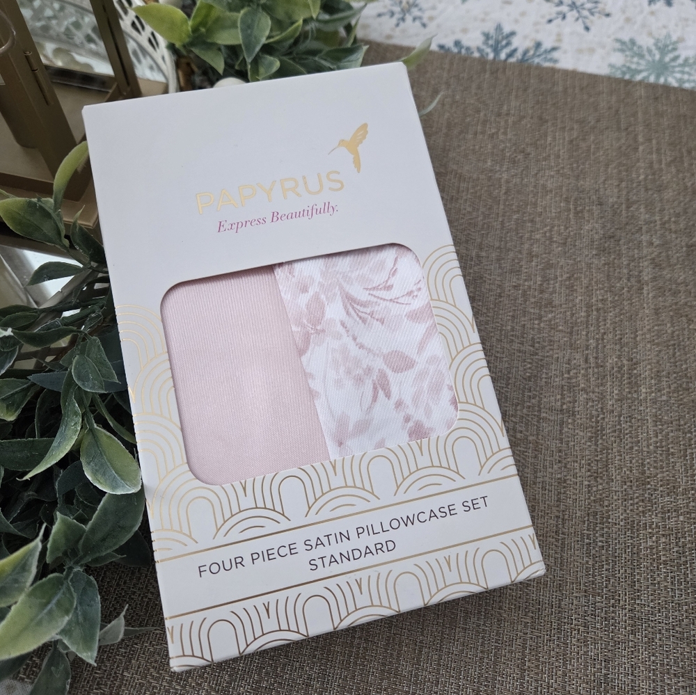 Papyrus Satin Pillowcase Set - Blush and Floral - Picture 2 of 6